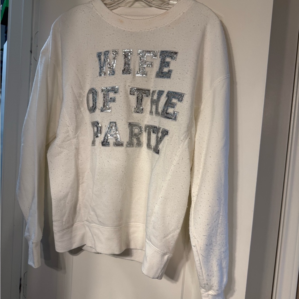 Judith March White and Silver Wife of the Party Sweater